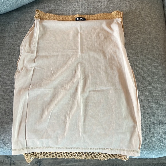 Dolce and Gabbana midi skirt size 26 sequin gold - Picture 5 of 8